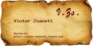 Vinter Zsanett névjegykártya