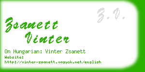 zsanett vinter business card